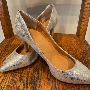 J Crew Silver Metallic Dressy Pumps-Size 9